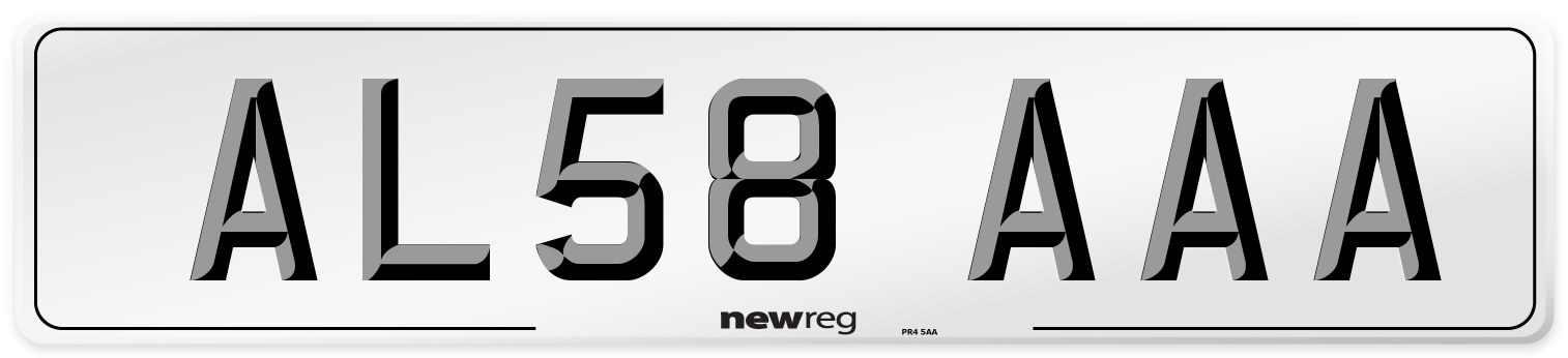 AL58 AAA Number Plate from New Reg